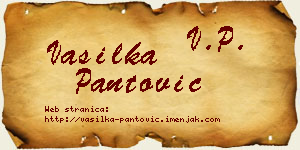 Vasilka Pantović vizit kartica